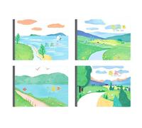 Libro de fotos de alumnos engrosados tamaño A4, 5 piezas, pintura artística para bocetos, verano de ese año
