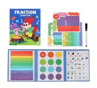 Libro de Fracciones Magnéticas para Ayudas Pedagógicas Para Aprendizaje | Puzzle Manipulativo Sobre Fracciones para Casa, Escuela, Aula, Niños y Niñas