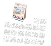 Libro de garabatos para niños con pintura de acuarela y pincel, doble bobina, bloc de dibujo artístico para niños principiantes al aire libre bocetos para niños acuarela