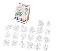 Libro de garabatos para niños con pintura de acuarela y pincel, doble bobina, bloc de dibujo artístico para niños principiantes al aire libre