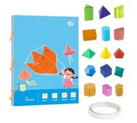 Libro de geometría 3D 9 12 15 Juego de sólidos - Juego interactivo de aprendizaje de geometría para estudiantes, adolescentes y principiantes | Modelos de formas educativas para uso en viajes de estud