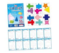 Libro de geometría 3D extraíble interactivo Libro de trabajo de enseñanza de matemáticas para niños que aprenden conceptos matemáticos con actividades divertidas Libro de trabajo de matemáticas Guía