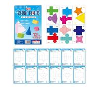 Libro de geometría estimulante para la educación temprana que combina el juego y el estudio a través de técnicas dinámicas de ingeniería de papel, ayuda de enseñanza de geometría