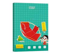 Libro de geometría para niños, herramienta de aprendizaje de cuerdas pull, 11.22x8.27x0.98 pulgadas fórmulas de área, juego educativo para volumen, aula, hogar, jardín de infantes y uso de educación