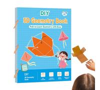 Libro De Geometría Para Niños | Libro De Aprendizaje De Geometría 3D Con Cuerda De Tirar | Manual de Matemáticas para Desarrollo de Imaginación Espacial de 5 a 12 Años