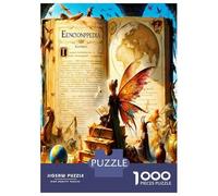 Libro de Hadas Mundo 1000 Piezas Paquete De Puzzle Viaje mágico de Cuento Puzzle Cochetón Extra Grueso - Favorito De Coleccionistas, Relajación, Regalo Genial para Viajes O Fiestas 38x26cm/1000pcs