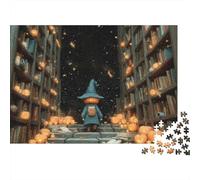 Libro de Halloween del Mago, Rompecabezas de 1000 Piezas, Gnomo, Bosque, Calabaza, Adultos de 12 años en adelante, Juego Educativo, Decoración del Hogar, Regalos de Cumpleaños, 52x38cm