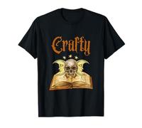 Libro de hechizos con forma de calavera de luna creciente de Crafty Witch Core Camiseta