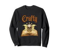 Libro de hechizos con forma de calavera de luna creciente de Crafty Witch Core Sudadera