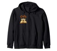 Libro de hechizos con forma de calavera de luna creciente de Crafty Witch Core Sudadera con Capucha
