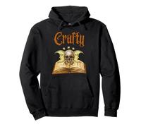 Libro de hechizos con forma de calavera de luna creciente de Crafty Witch Core Sudadera con Capucha