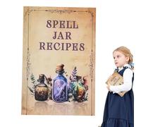 Libro de hechizos de brujas - Guía completa de impresión clara con contenido detallado | Suministros y herramientas para el hogar, escuela, viajes, , reuniones