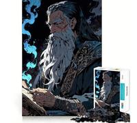 Libro de hechizos de Mago con Llamas Azules,Rompecabezas de 1000 Piezas,Juego de ingenio,Troquelado de Alta precisión,pasatiempo Fascinante para Momentos de Ocio (38x52cm)