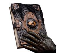 Libro de hechizos de mal de , resina, libros de hechizos de mal de , decoración de brujas, escultura de terror, amuleto artístico de Halloween para el hogar, artesanal