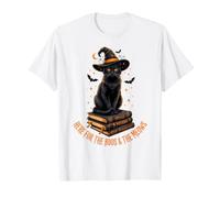 Libro de hechizos Retro Vintage de Gato Negro aquí para abucheos y maullidos Camiseta