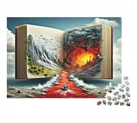 Libro de Historia Fantástica Puzzle de 1000 Piezas Papel para Adultos Escena de Aventura Mágica Juego de Puzzle 1000 Piezas Relajación Decoración Hogar Regalo 70x50cm/1000pcs