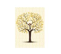 Libro de huéspedes de lienzo de árbol de huellas d Wedding Fingerprint Tree Canvas Guest Book Wall Art Multicolor Multiple Sizes(Color02,30x40cm)