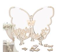 Libro de Invitados a la Boda de Madera, Signo de invitado de Mariposa | Libro de visitas de Marco para Fotos de Mariposa de Madera,Recuerdos Recuerdos, Libro de visitas de Firma para el cumpleaños de