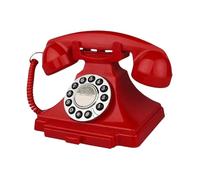 Libro de invitados de audio, modelo de teléfono para escritorio, confesiones, baby shower, rojo, 22,5 x 16,4 x 18 cm