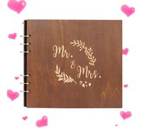 Libro de invitados para recepción de boda, encuadernación en espiral, tapa de madera, libro de visitas para recepción de boda, para aniversarios, cumpleaños, fiestas, eventos especiales