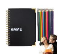 Libro de juegos Journal - Cuaderno de juego de puntos | Planificador con superficie de escritura lisa e impresión clara para gestión presupuestaria casa familia viajes vacaciones Navidad