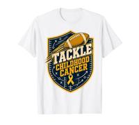 Libro de jugadas de fútbol Americano sobre el cáncer Infantil Camiseta gráfica económica, Hombre, Blanco, L