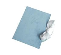 Libro de Juramento for Novios, Recuerdo de Boda, tamaño A4, Cubierta de Terciopelo con Lazos, Regalo de Novia, Tarjeta de declaración de votos de Amor.(Blur)