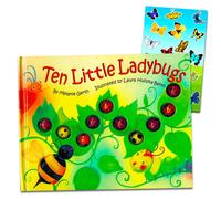 Libro de las Diez Mariquitas de Titoland para beb s y ni os peque os. Incluye un paquete de pegatinas de mariposas.