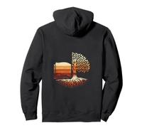 Libro de Lectura Árbol del Conocimiento Retro Naturaleza Gráfico Sudadera con Capucha