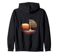 Libro de Lectura Árbol del Conocimiento Retro Naturaleza Gráfico Sudadera con Capucha