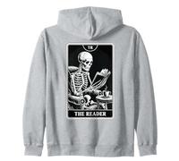 Libro de Lectura de Cartas del Tarot Divertido para Amantes de los Libros con Forma de Esqueleto de The Reader Sudadera con Capucha