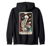Libro de Lectura de Cartas del Tarot Divertido para Amantes de los Libros con Forma de Esqueleto de The Reader Sudadera con Capucha