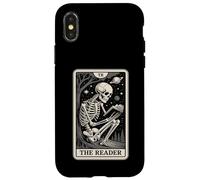 Libro de Lectura de Cartas del Tarot Divertido para Amantes de los Libros con Forma de Esqueleto de The Reader Carcasa para iPhone X/XS