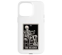Libro de Lectura de Cartas del Tarot Divertido para Amantes de los Libros con Forma de Esqueleto de The Reader Carcasa para iPhone 15 Pro MAX