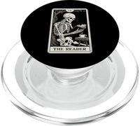 Libro de Lectura de Cartas del Tarot Divertido para Amantes de los Libros con Forma de Esqueleto de The Reader PopSockets PopGrip para MagSafe
