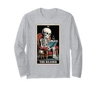 Libro de Lectura de Cartas del Tarot Divertido para Amantes de los Libros con Forma de Esqueleto de The Reader Manga Larga