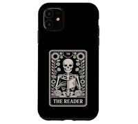 Libro de Lectura de Cartas del Tarot Divertido para Amantes de los Libros con Forma de Esqueleto de The Reader Carcasa para iPhone 11
