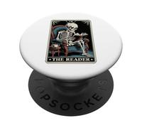 Libro de Lectura de Cartas del Tarot Divertido para Amantes de los Libros con Forma de Esqueleto de The Reader PopSockets PopGrip Adhesivo