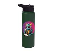 Libro de lectura de dragones Ratones de biblioteca Dragones Stainless Steel Insulated Water Bottle