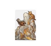 Libro de lectura de fantasmas de vidrieras con ambientadores de coche de gato, 4 tarjetas perfumadas colgantes, tarjetas perfumadas para coche, tabletas de aromaterapia