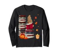 Libro de Lectura de gnomos de otoño Hojas de Calabaza de otoño Manga Larga