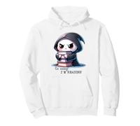 Libro de Lectura Grim Reaper Worm Cute Skeleton Books Sudadera con Capucha
