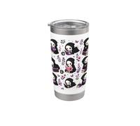 Libro de lectura Grim Reaper Worm Cute Skeleton Books Vaso térmico de acero inoxidable de doble pared