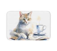 Libro De Lectura para Gatos Felpudos Entrada Absorbente Felpudo De Entrada Plegable Alfombra Baño para Bañera Ducha Interior 40X60Cm