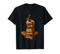 Libro de Lectura para Mujer Negra Stack Afro Girl Book Melanin Reader Camiseta