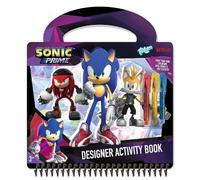 Libro de libros de libros de diseño sónico, dibujo, pegatinas, escribir libro de vacaciones de tapa dura 25 piezas...