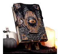 Libro de los malditos Decoraciones de Halloween - Figura del Libro de hechizos del, Libro de hechizos Negro Hecho a Mano Arte fantasmal de temporada, Grimorio del Libro de los Ojos del