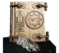 Libro de los Muertos - Diario de estilo egipcio, Decorative Writing Prop | Recuerdo de momia realista con símbolos antiguos para notas de dibujo Decoración del hogar Coleccionistas Display y fantasía