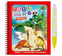 Libro de marcas de agua | Water Reveal Activity Books reutilizable, papel de dibujo para la educación temprana con diferentes escenas de dibujos animados, compatible para el hogar y la escuela