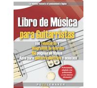 Libro de música para guitarristas con tablaturas y diagramas de acordes: 150 páginas en blanco. Apto para guitarra eléctrica y acústica